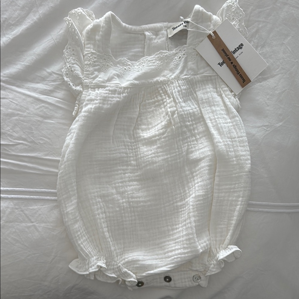 White Lace Baby Romper